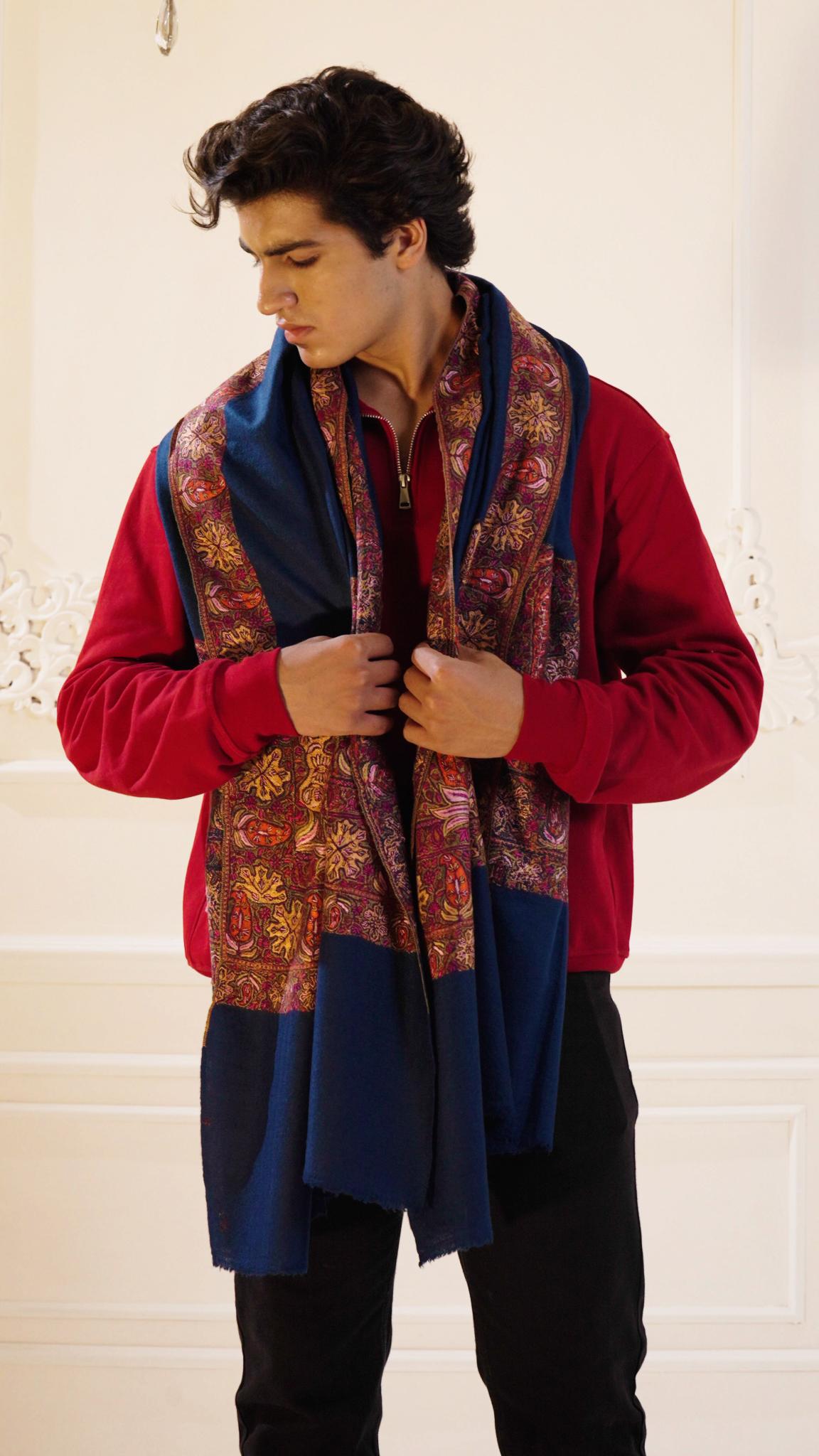 King of Blue - Pashmina in Navy